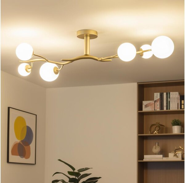 Lustră LED aplicată Brilagi MISTEL 6xG9/3W/230V auriu/alb