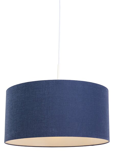 Lampă suspendată modernă albă cu nuanță albastră antică 50 cm - Combi 1
