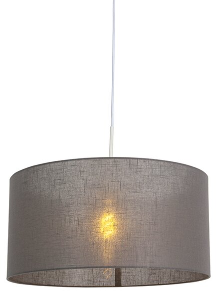 Lampă suspendată albă cu nuanță gri 50 cm - Combi 1