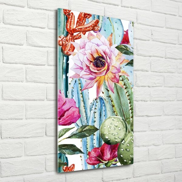 Fotografie imprimată pe sticlă cactuși