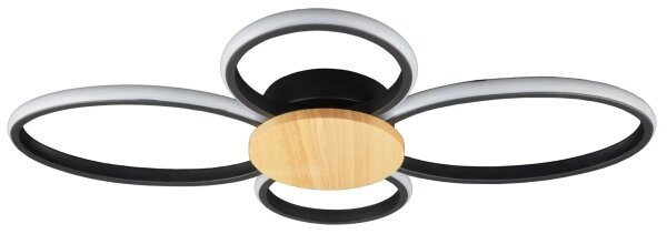 Plafonieră LED SABINA/38W/230V lemn de cauciuc