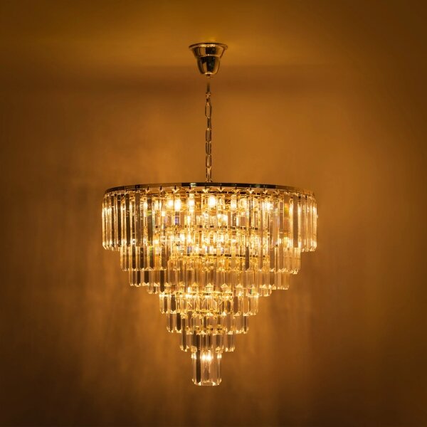Zuma Line 17701/20-GLD - Candelabru suspendat VERSAILLES 20xE14/40W/230V, auriu