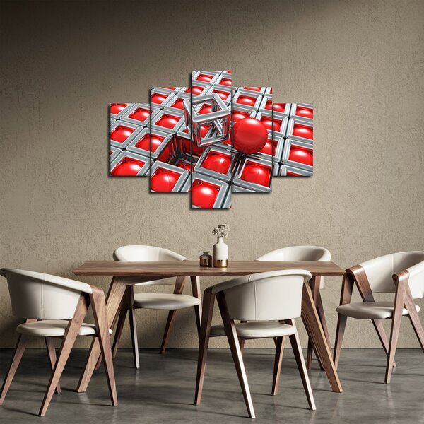 Tablou - Abstract metalic 3D (150x105 cm)