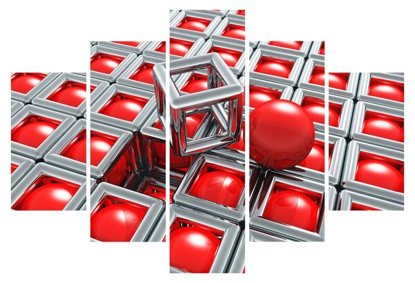Tablou - Abstract metalic 3D (150x105 cm)
