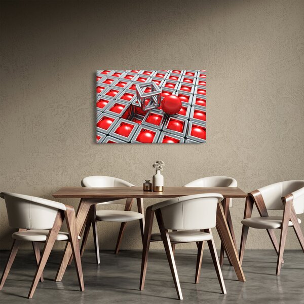 Tablou - Abstract metalic 3D (90x60 cm)
