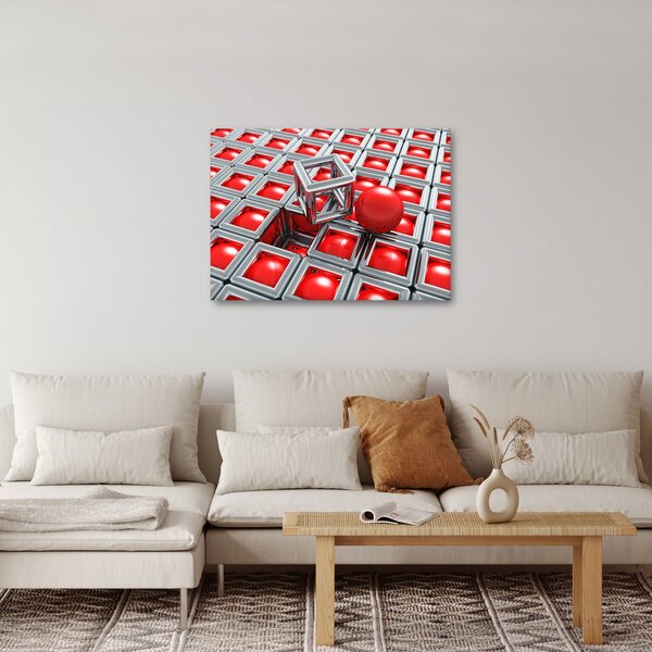 Tablou - Abstract metalic 3D (70x50 cm)