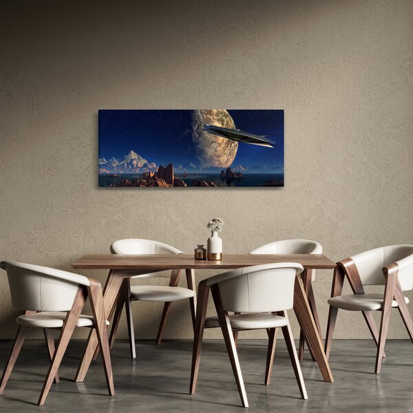 Tablou - Vizita extraterestrului (120x50 cm)