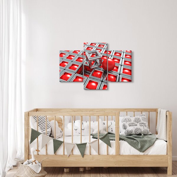 Tablou - Abstract metalic 3D (90x60 cm)