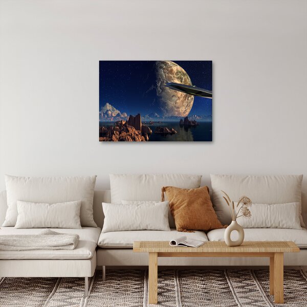 Tablou - Vizita extraterestrului (70x50 cm)