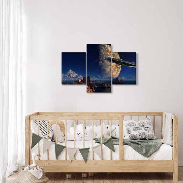 Tablou - Vizita extraterestrului (90x60 cm)