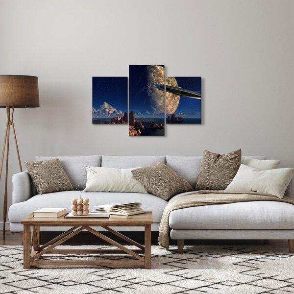 Tablou - Vizita extraterestrului (90x60 cm)