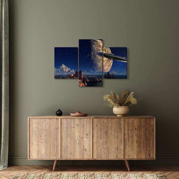 Tablou - Vizita extraterestrului (90x60 cm)