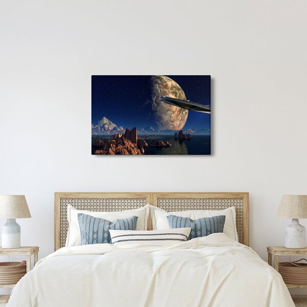 Tablou - Vizita extraterestrului (90x60 cm)