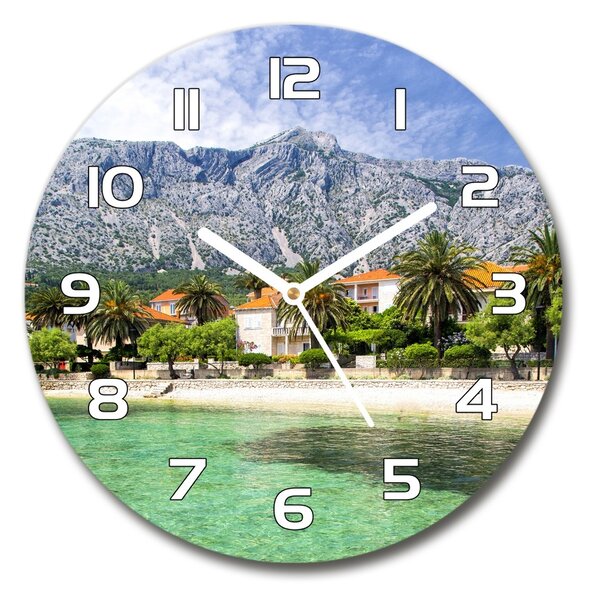 Ceas din sticlă rotund Plaja din Croația