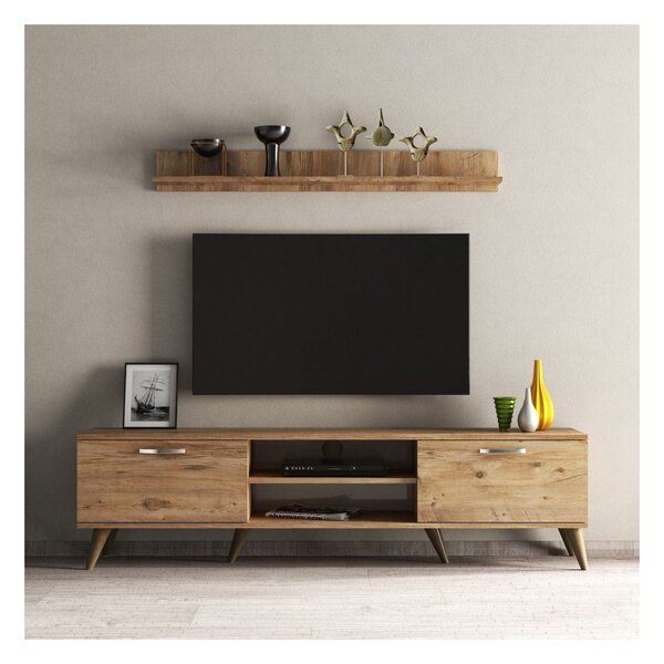 Mobilier living TVU0102, stejar, PAL melaminat, 2 piese