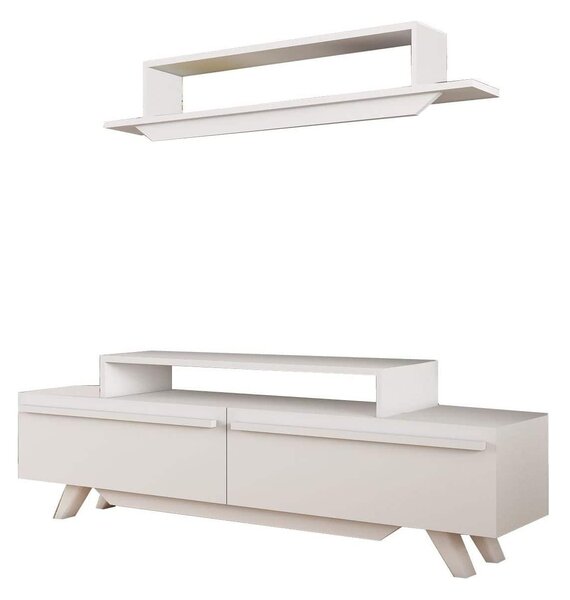 Mobilier living 505CRL1903, alb, PAL melaminat, 2 piese