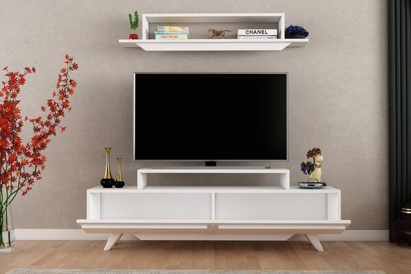 Mobilier living 505CRL1903, alb, PAL melaminat, 2 piese