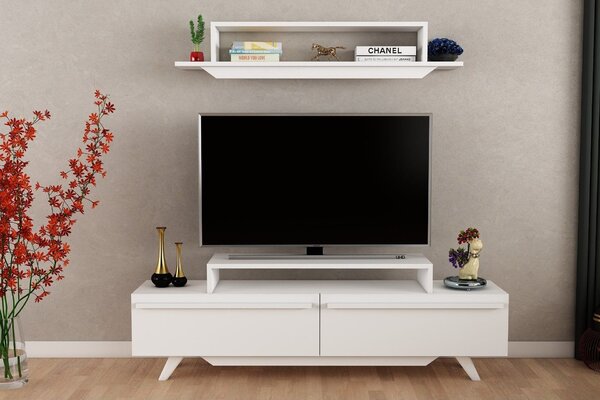 Mobilier living 505CRL1903, alb, PAL melaminat, 2 piese
