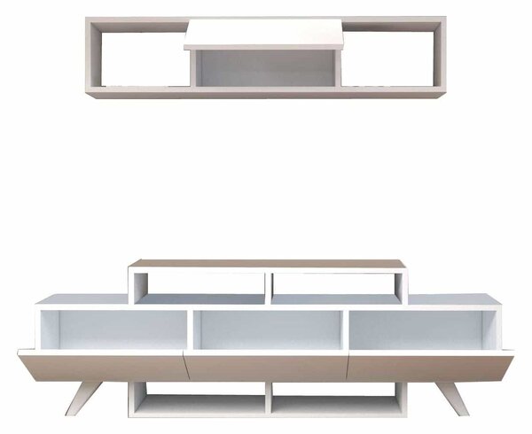 Mobilier living 505CRL1920, alb, PAL melaminat, 2 piese