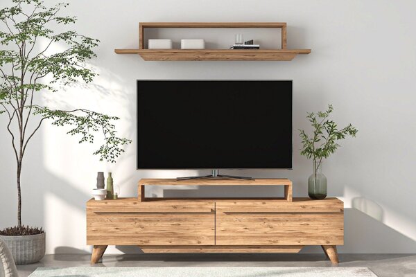 Mobilier living 505CRL1905, stejar, PAL melaminat, 2 piese