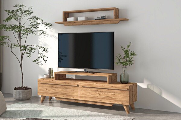 Mobilier living 505CRL1905, stejar, PAL melaminat, 2 piese