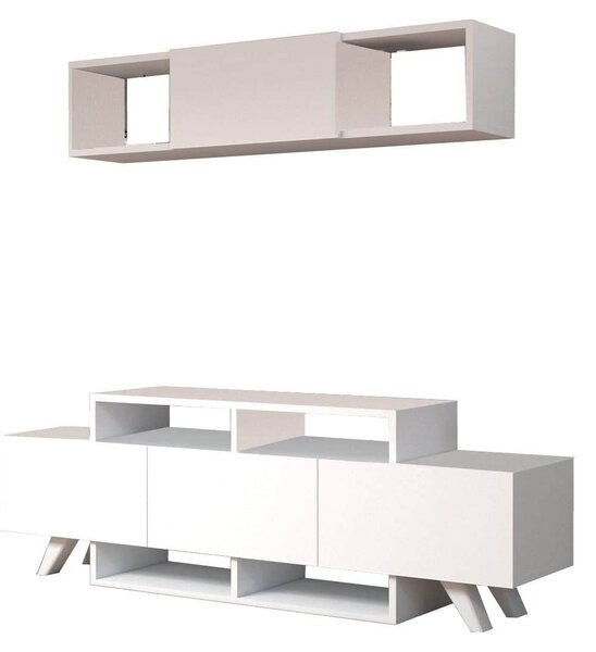 Mobilier living 505CRL1920, alb, PAL melaminat, 2 piese