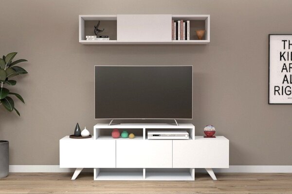 Mobilier living 505CRL1920, alb, PAL melaminat, 2 piese