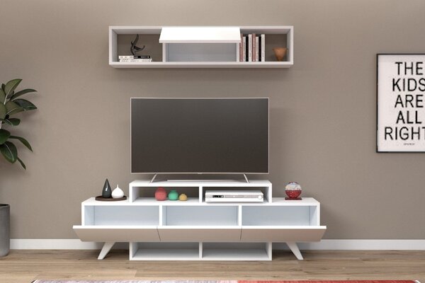 Mobilier living 505CRL1920, alb, PAL melaminat, 2 piese