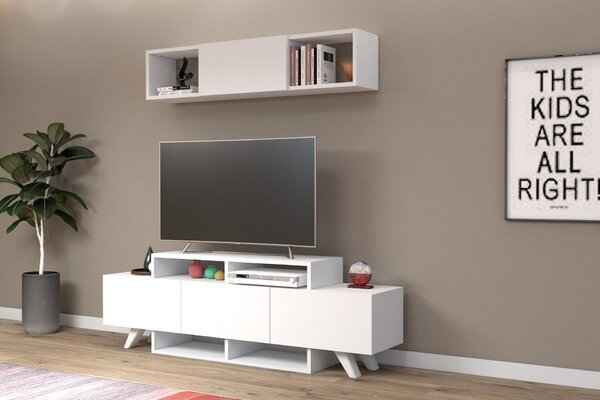 Mobilier living 505CRL1920, alb, PAL melaminat, 2 piese