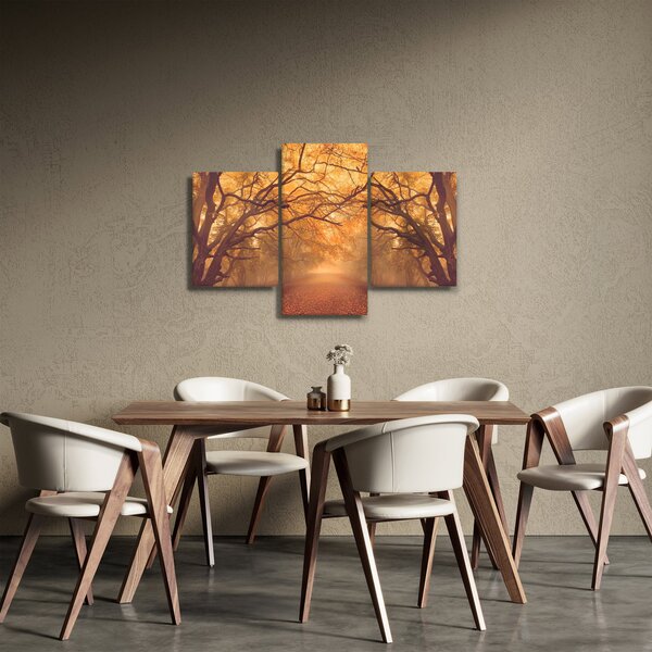 Tablou - Peisaj de toamnă cu drum (90x60 cm)