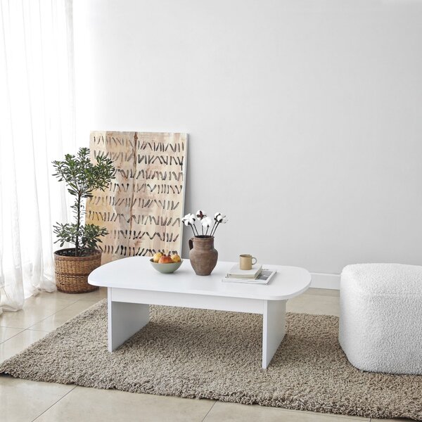 Măsuţă de cafea, Hanah Home, Culoare: Alb