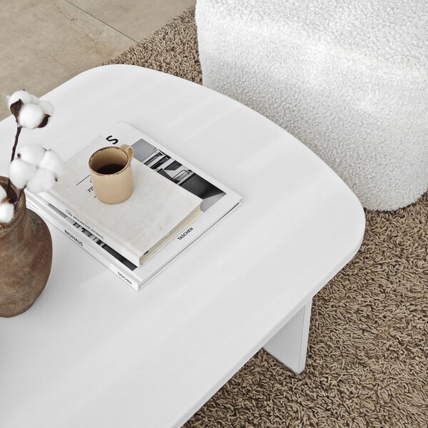 Măsuţă de cafea, Hanah Home, Culoare: Alb