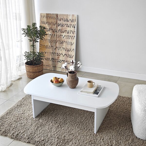 Măsuţă de cafea, Hanah Home, Culoare: Alb