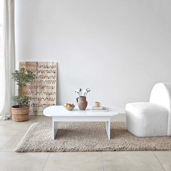 Măsuţă de cafea, Hanah Home, Culoare: Alb