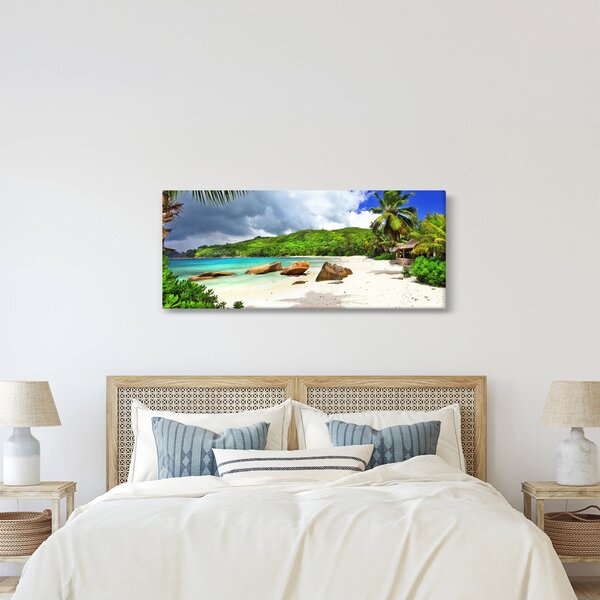 Tablou - Seychelles, plaja Takamaka (120x50 cm)