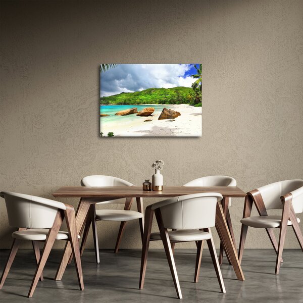 Tablou - Seychelles, plaja Takamaka (70x50 cm)