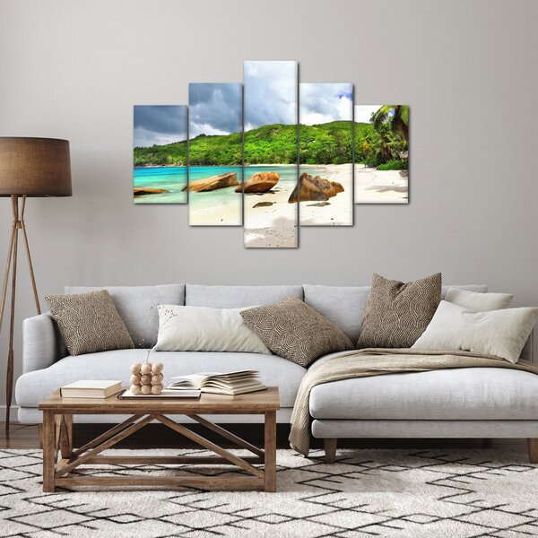 Tablou - Seychelles, plaja Takamaka (150x105 cm)