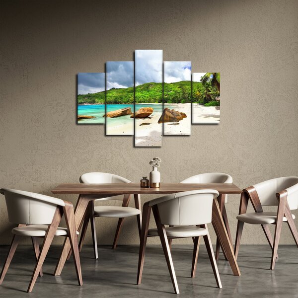 Tablou - Seychelles, plaja Takamaka (150x105 cm)