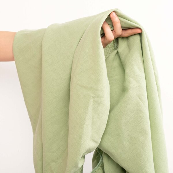 Cearceaf cu elastic roata din in pentru patut bebe 120x60 cm Kidizi green