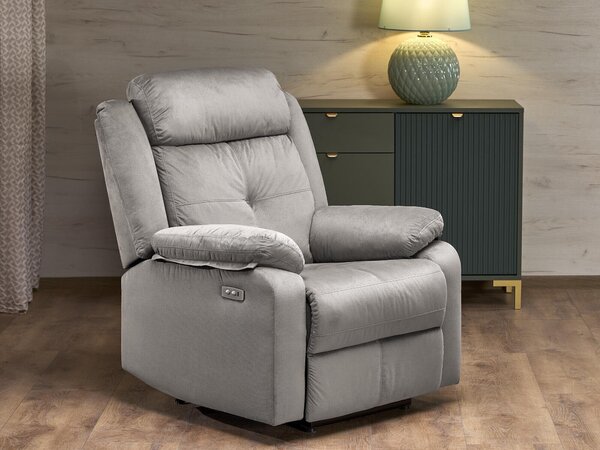 Fotoliu recliner Houston 1781Gri deschis, 11x9x10cm, Tapiterie, PicioarePicioare: Plastic