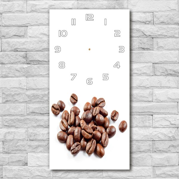 Ceas perete din sticlă dreptunghiular Boabe de cafea