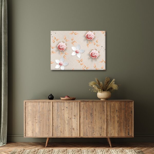 Tablou - Flori de trandafiri (70x50 cm)