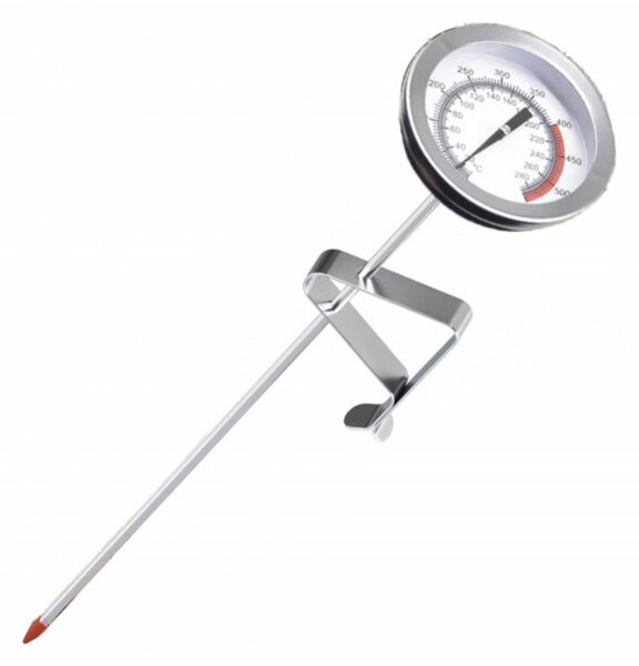 Termometru Bucătărie Pufo 31.5 cm cu Sondă Lungă - Oțel Inoxidabil, Prindere Ajustabilă
