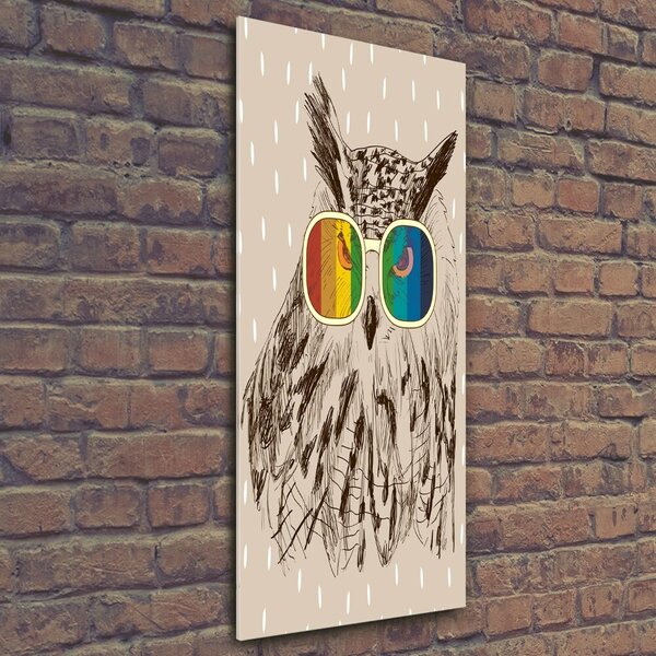 Tablou din Sticlă Owls ochelari