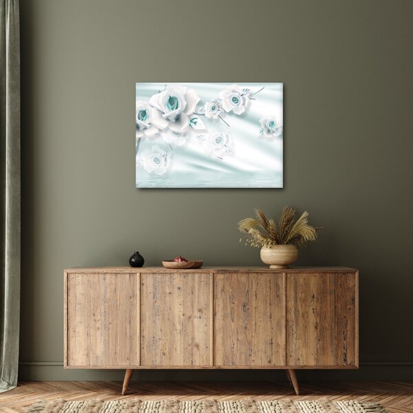 Tablou - Flori de trandafir turcoaz (70x50 cm)