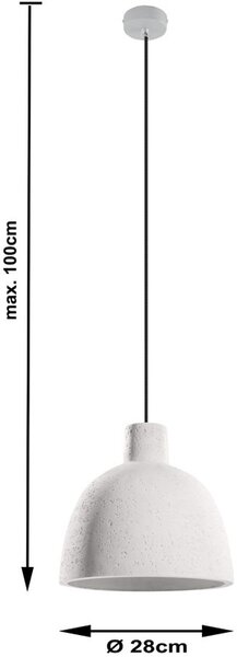Sollux Lighting Damaso lampă suspendată 1x60 W gri/frasin SL.0281