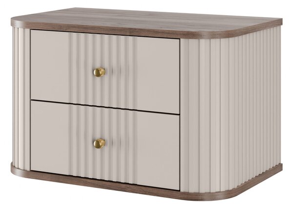 Set noptiere Vesper 56 cm de perete - cașmir / nuc / mânere aurii