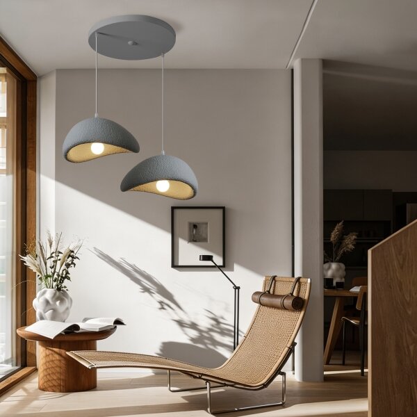 BRILAGI - Lustră pe cablu WABI SABI 2xE27/60W/230V gri