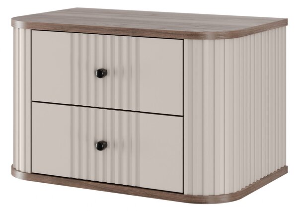 Set noptiere suspendat Vesper 56 cm - cașmir / nuc / mânere negre