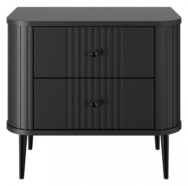 Set noptiere Vesper 56 cm - negru / picioare negre